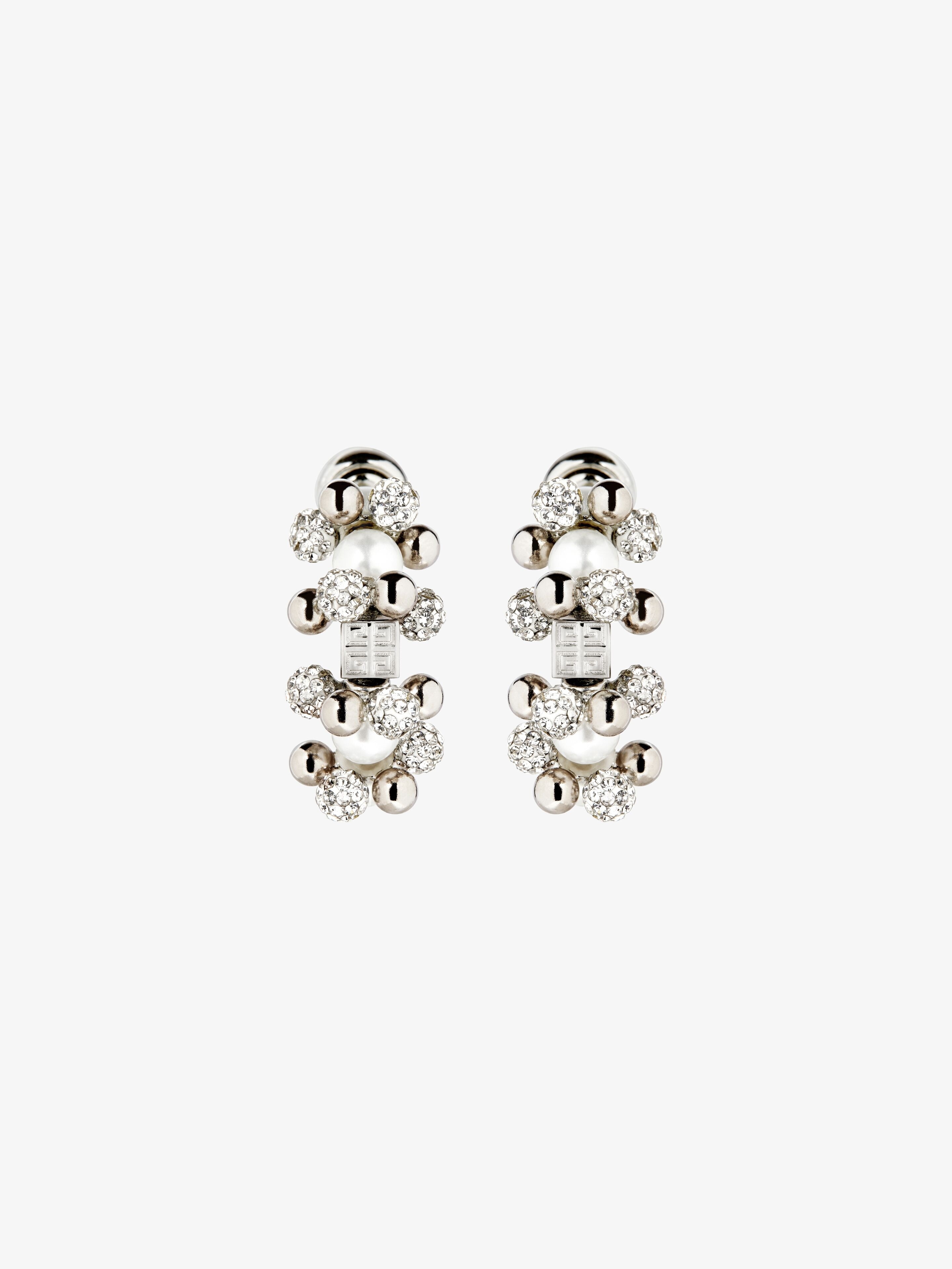 4G PEARL EARRINGS WITH CRYSTALS 1
