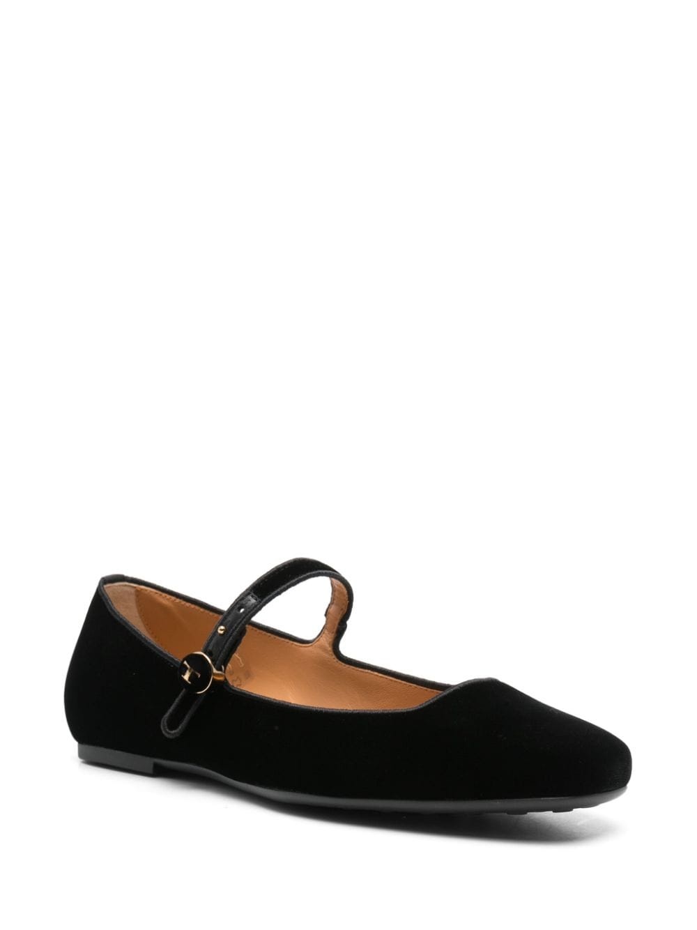 velvet ballerina shoes - 2