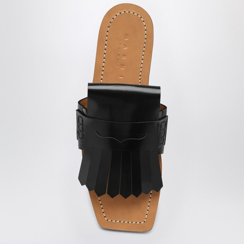Marni Black Leather Bambi Sandal Women - 3