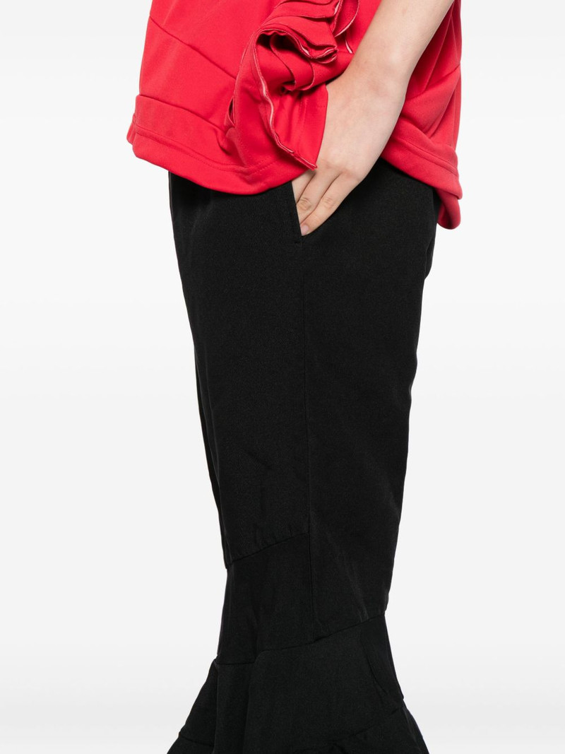 tiered-hem flared trousers 5