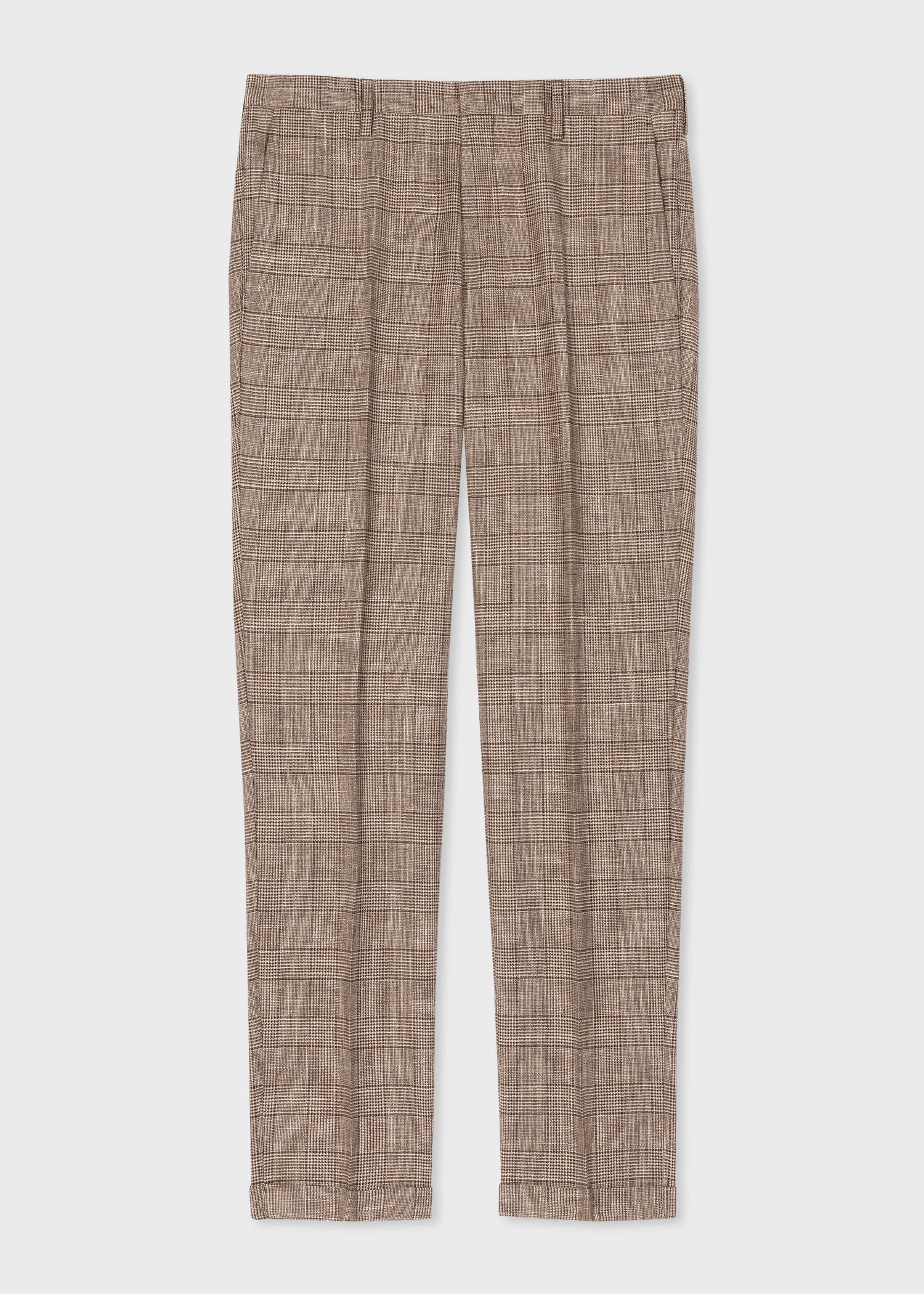 Houndstooth Check Wool-Linen Suit - 2