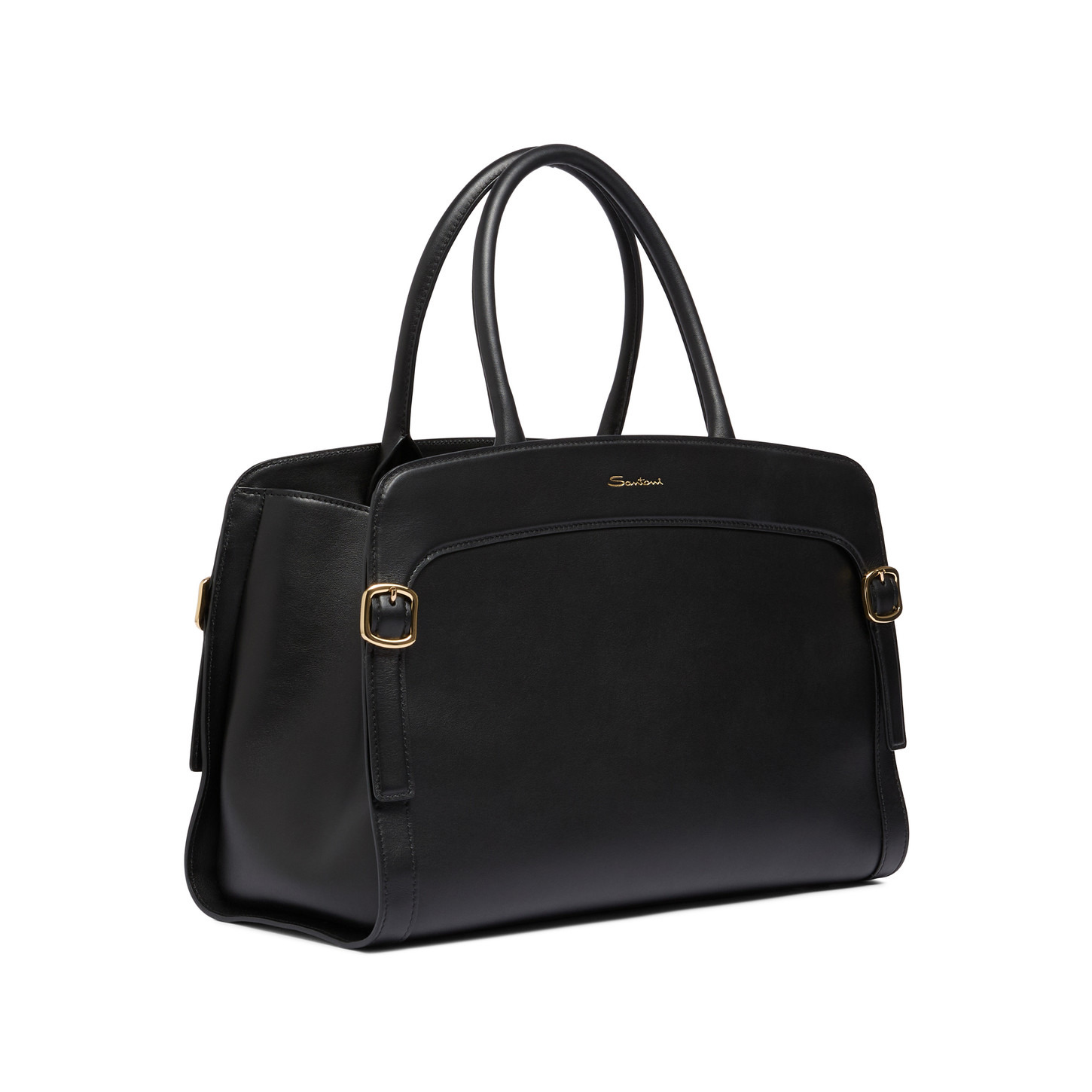 Black leather handbag - 3