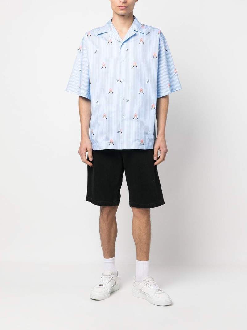 GCDS print short-sleeved shirt outlook