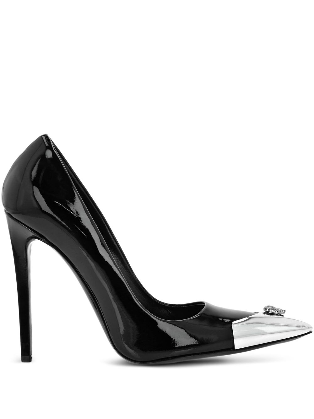 120mm patent pointed-toe pumps - 1