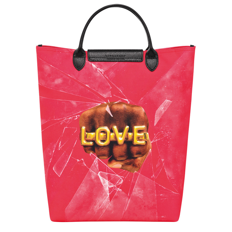 Longchamp x ToiletPaper M Tote bag Red - Canvas 4