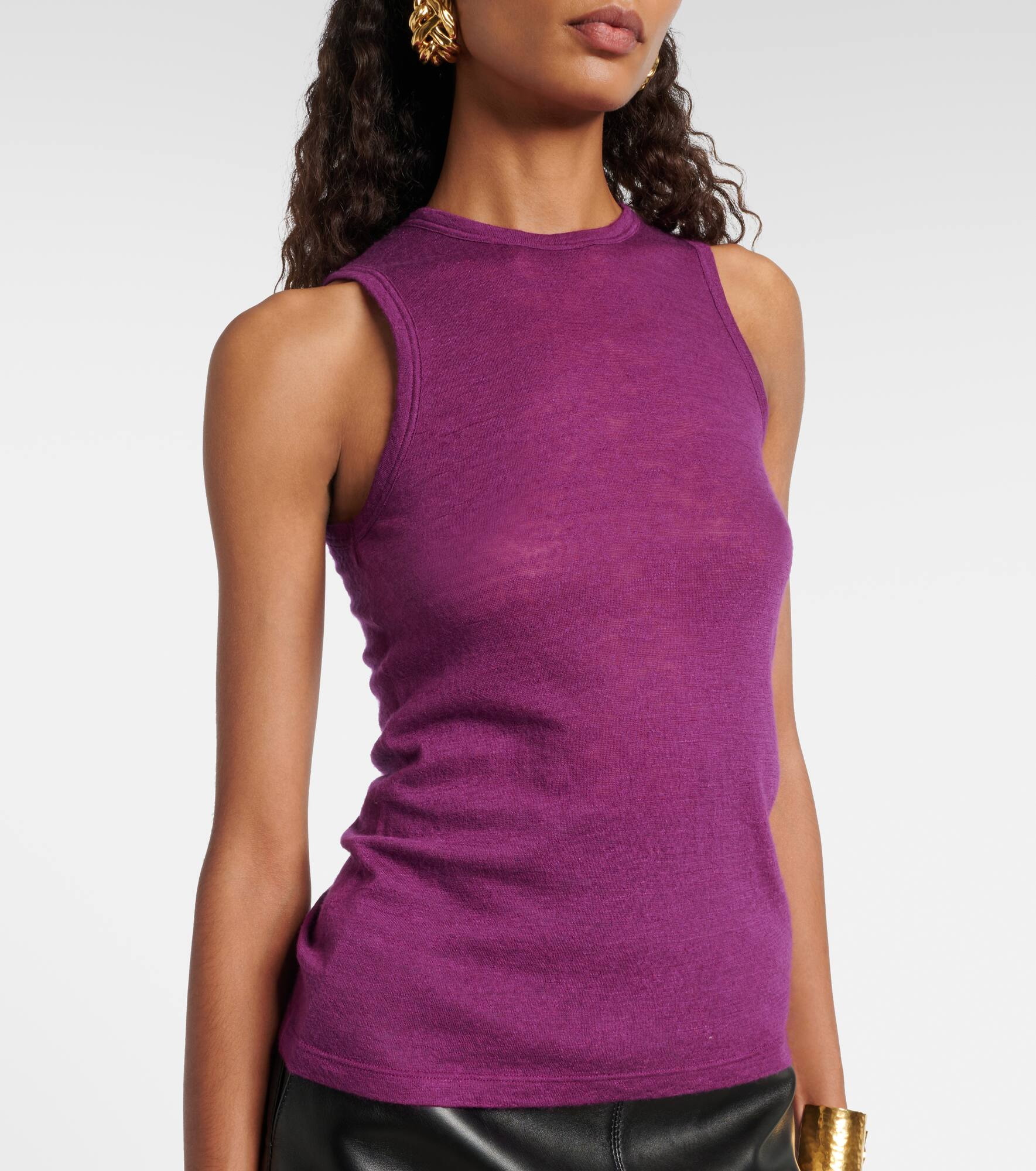 Cashmere and silk tank top - 5