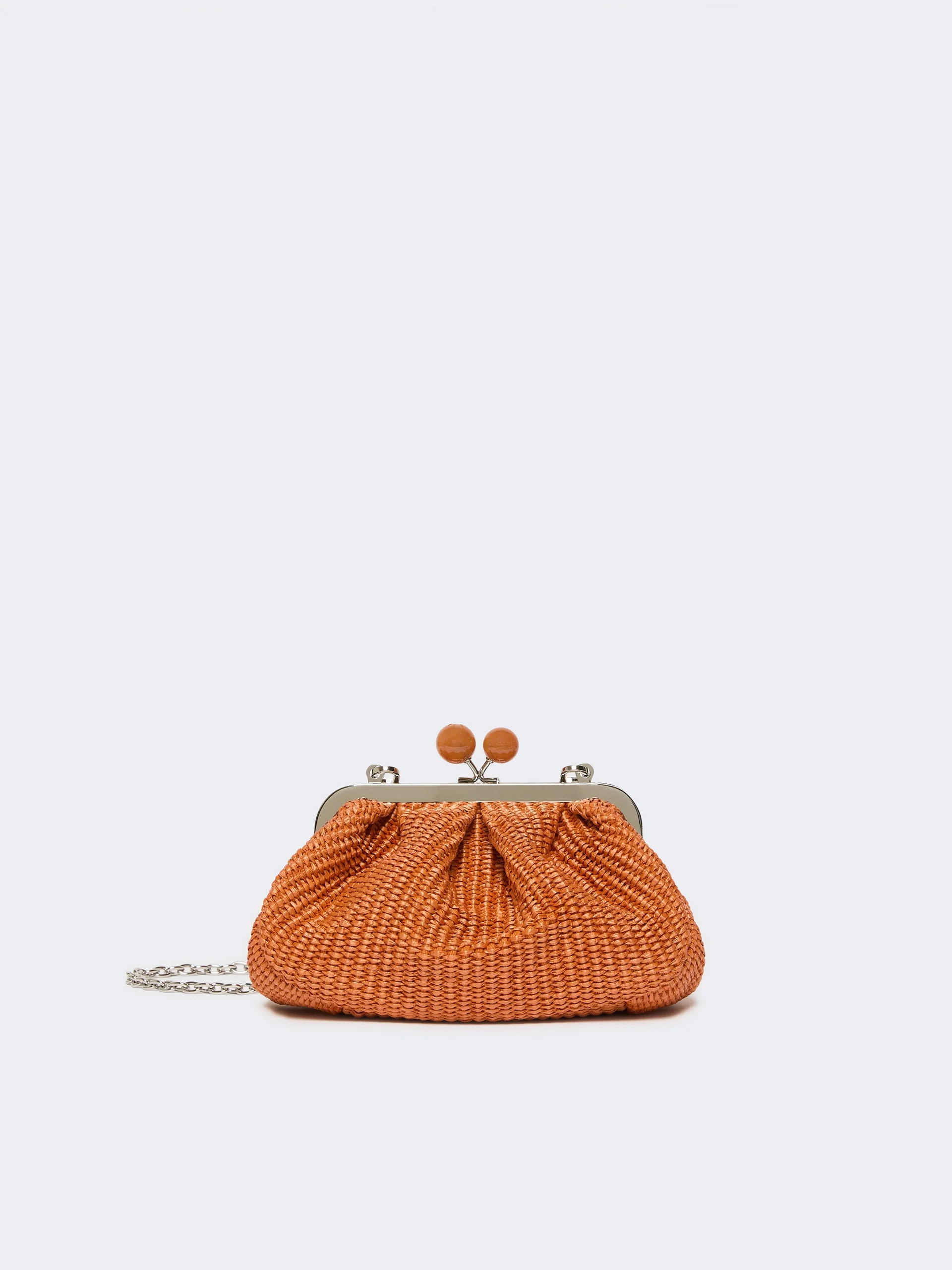 Small raffia-effect Pasticcino Bag - SALMON - 1
