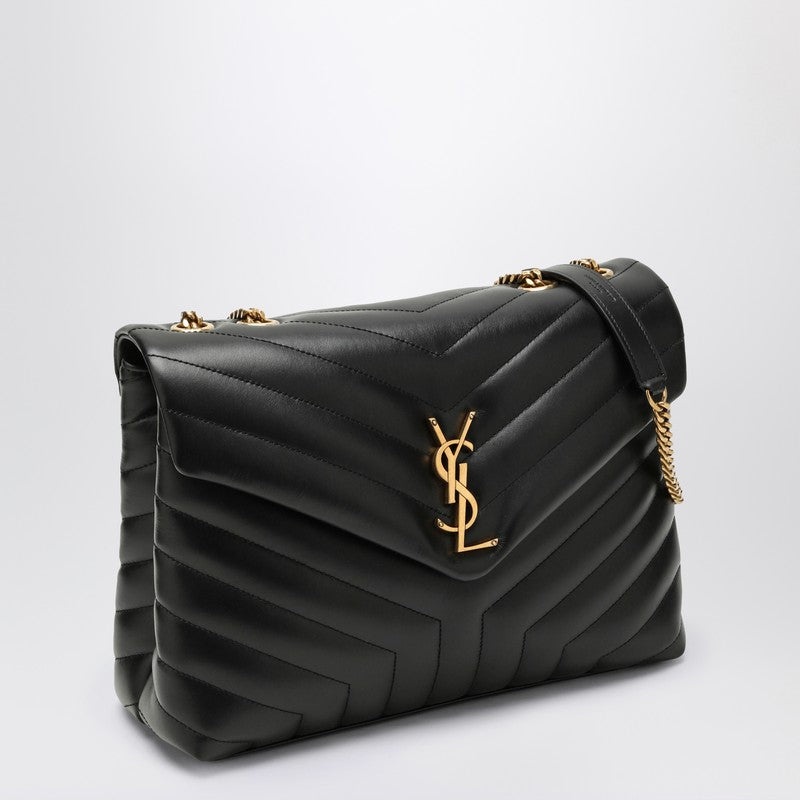 Saint Laurent Black/Gold Medium Loulou Bag Women - 2