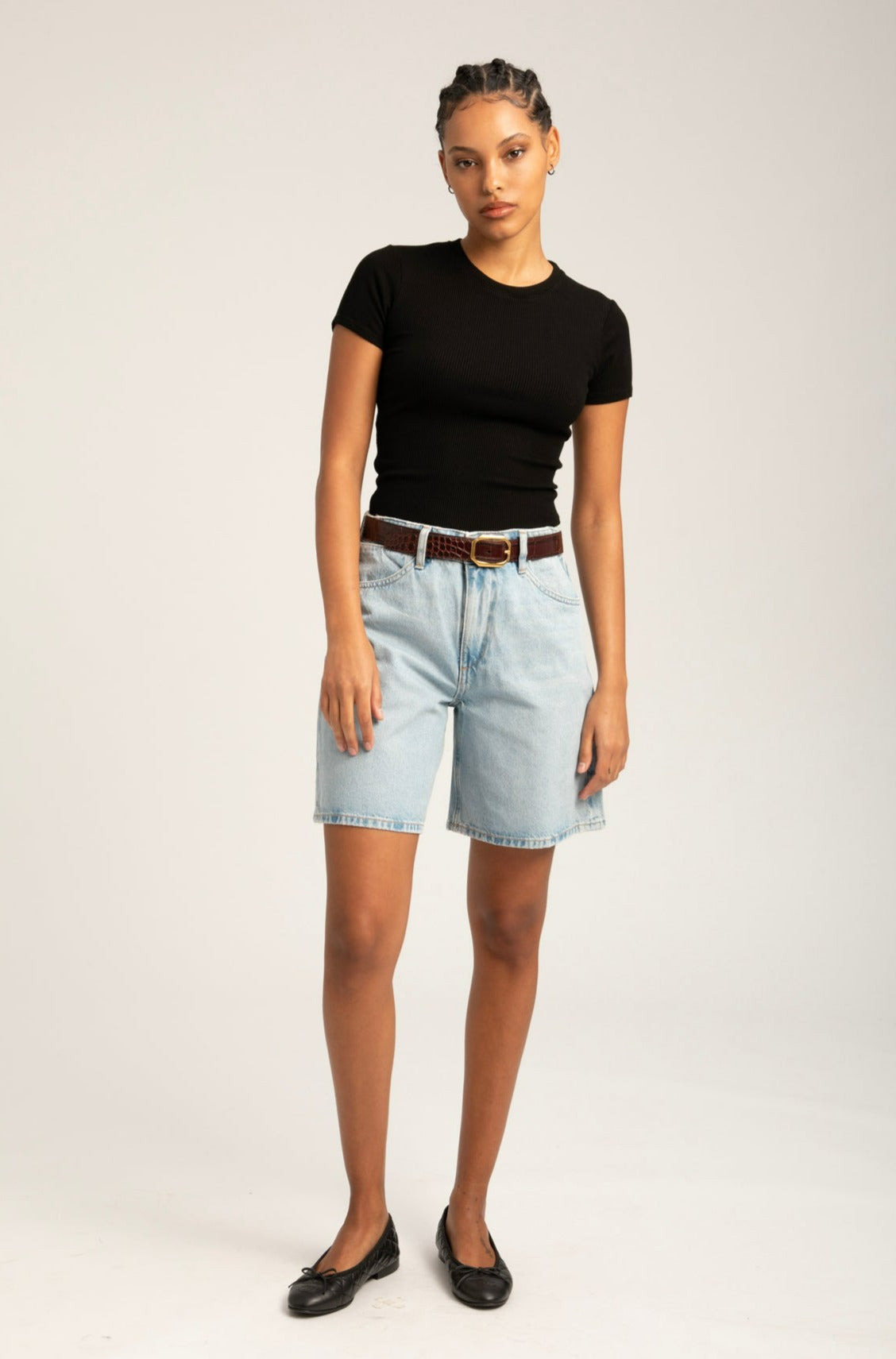 BIANCA A-LINE DENIM SHORTS - 2