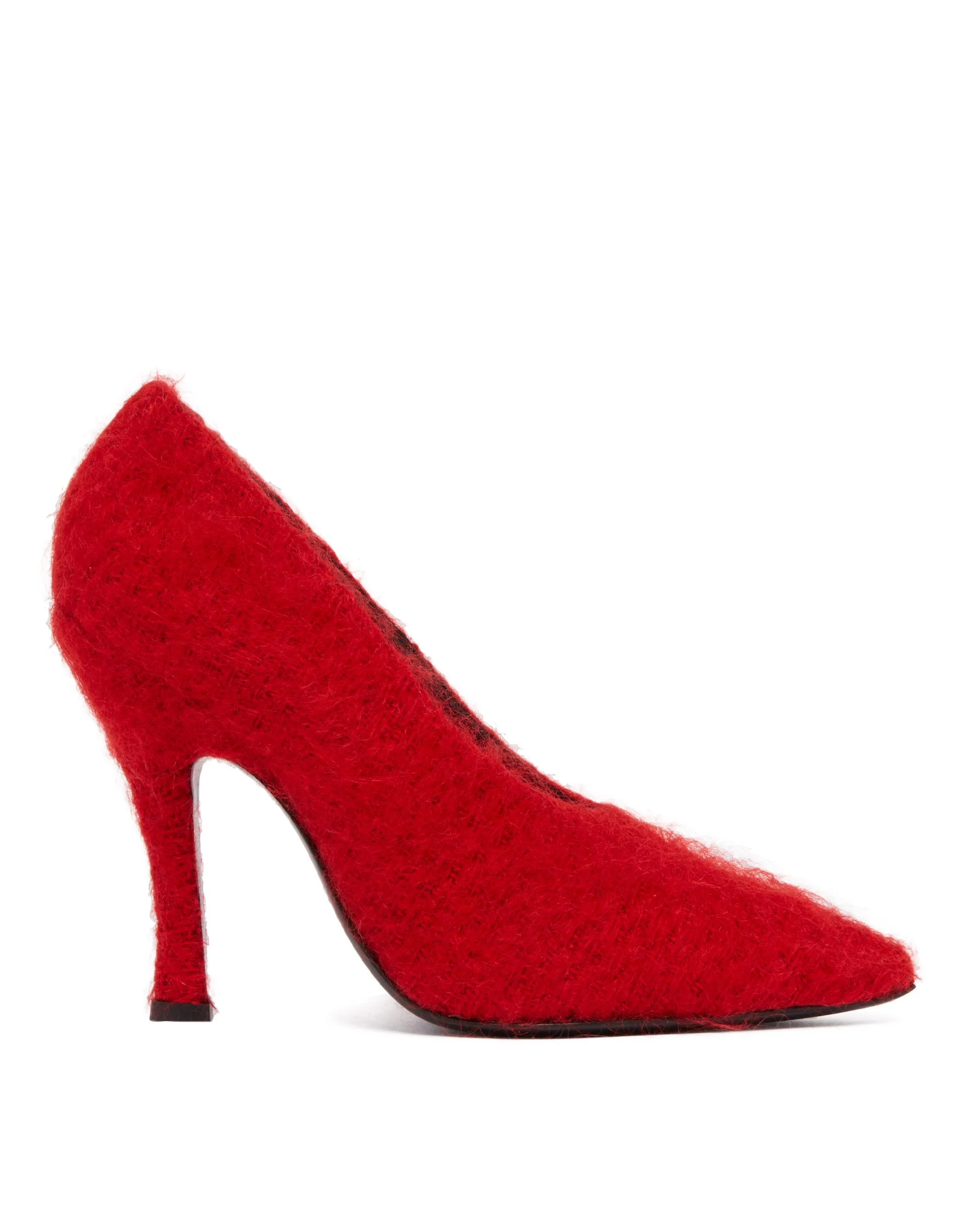 Red Sculptural Frame Pumps - 1