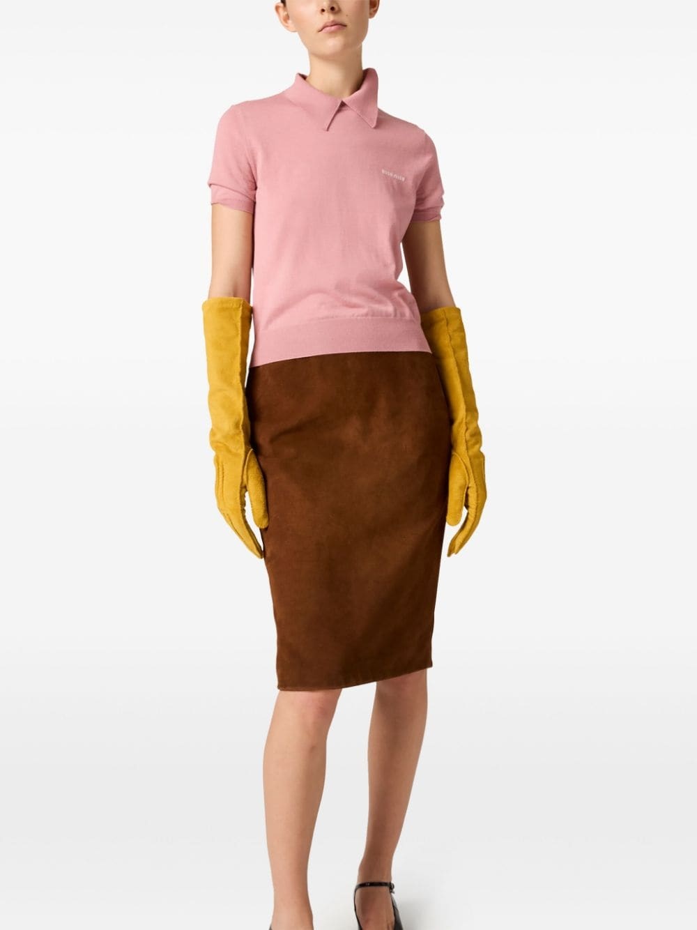powder pink polo shirt - 2