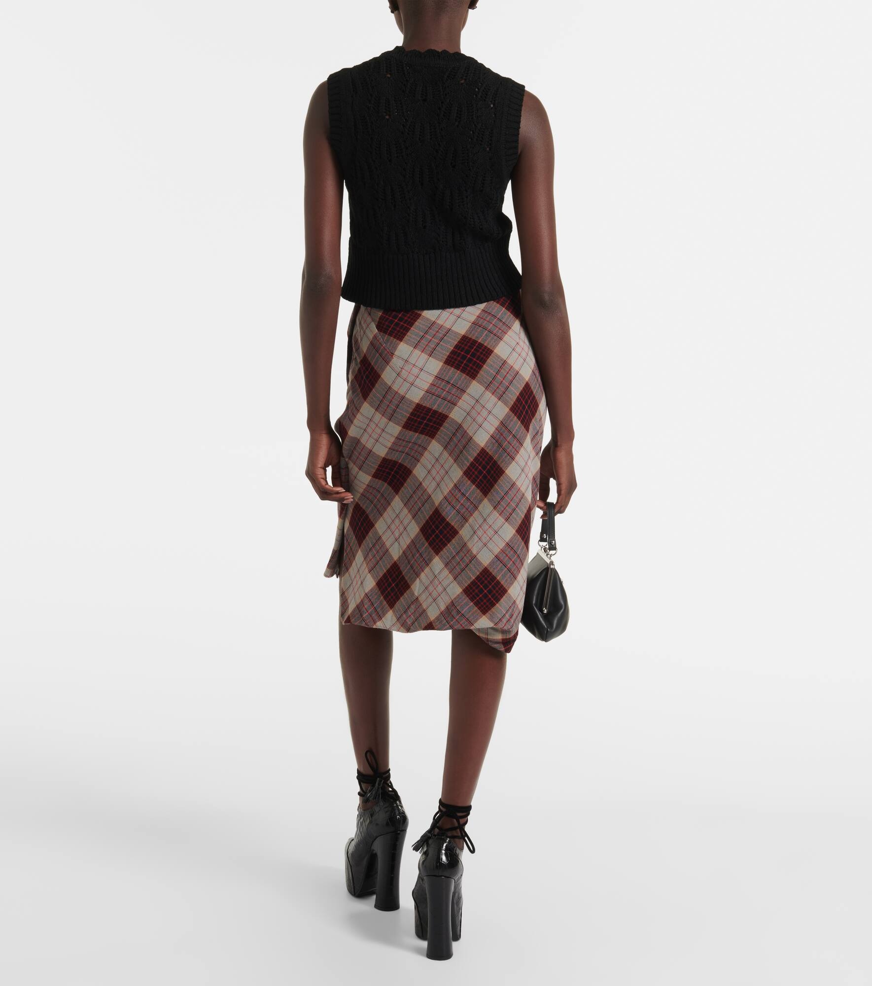 Samantha open-knit wool crop top - 3