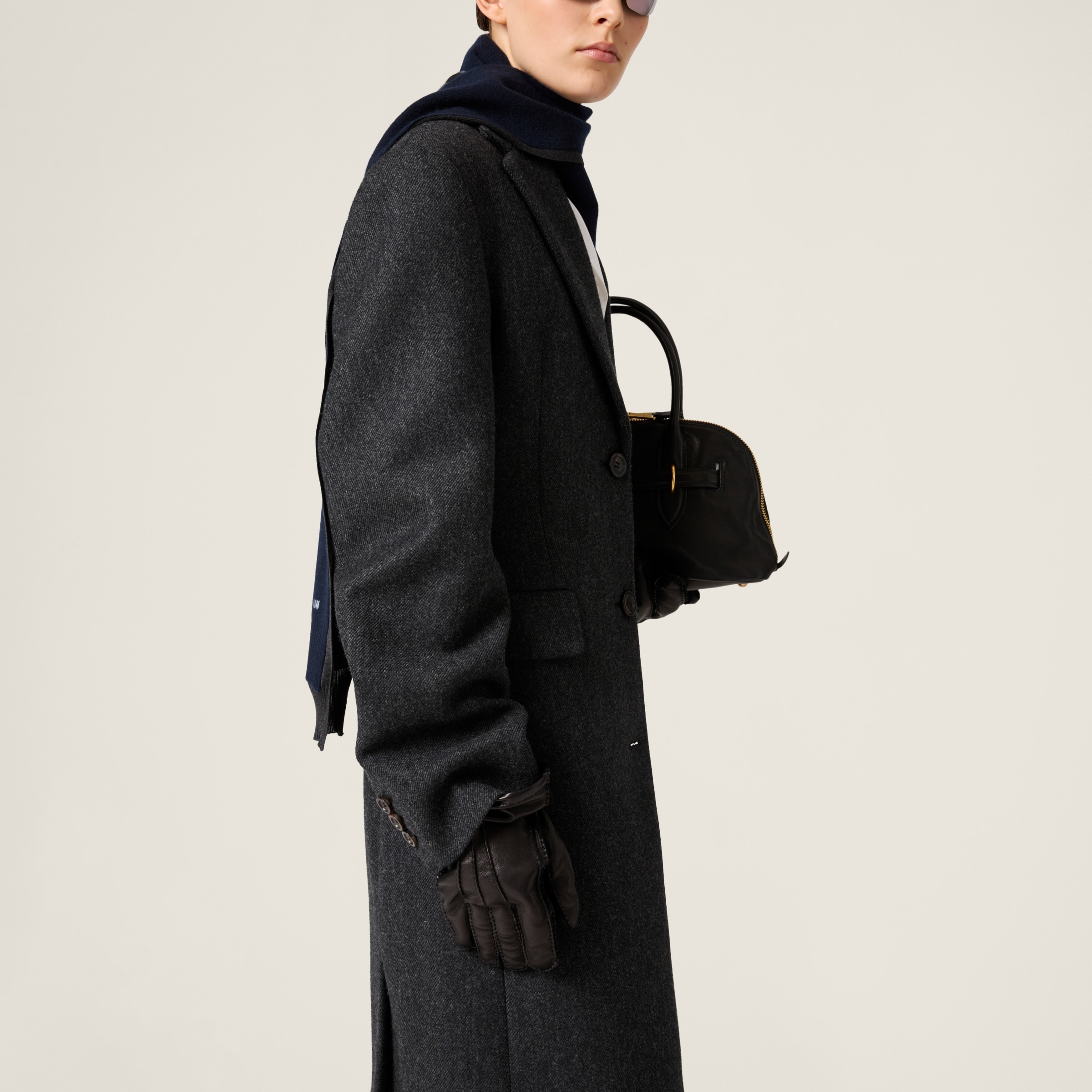 Single-breasted double wool coat - 4