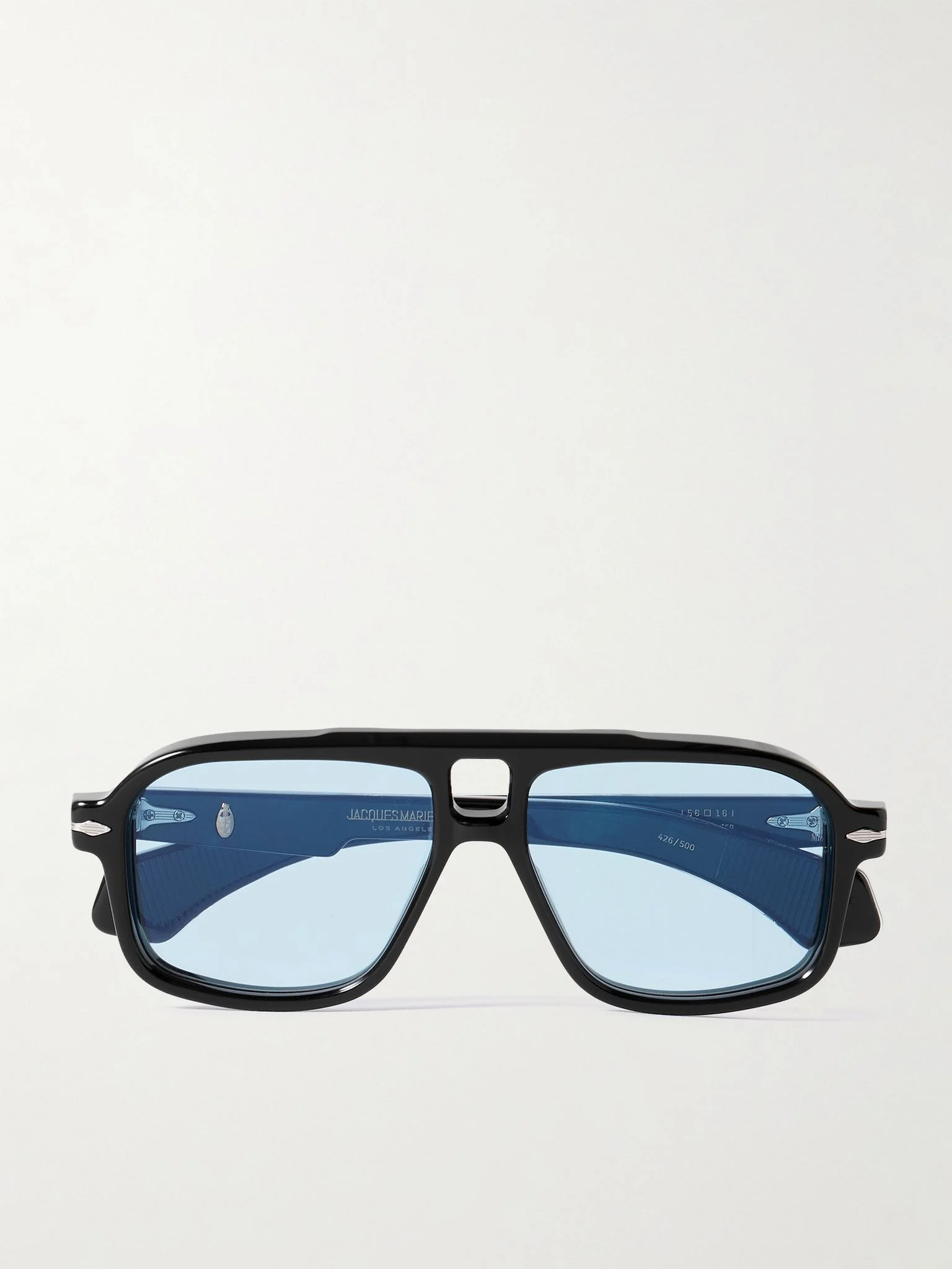 Elkhart Aviator-Style Acetate Sunglasses Black - 1