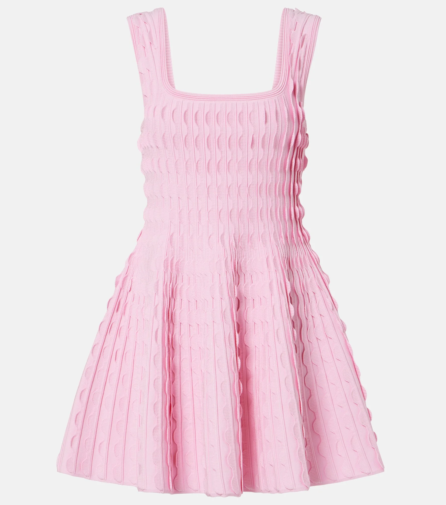 Vanna knitted scalloped minidress - 1