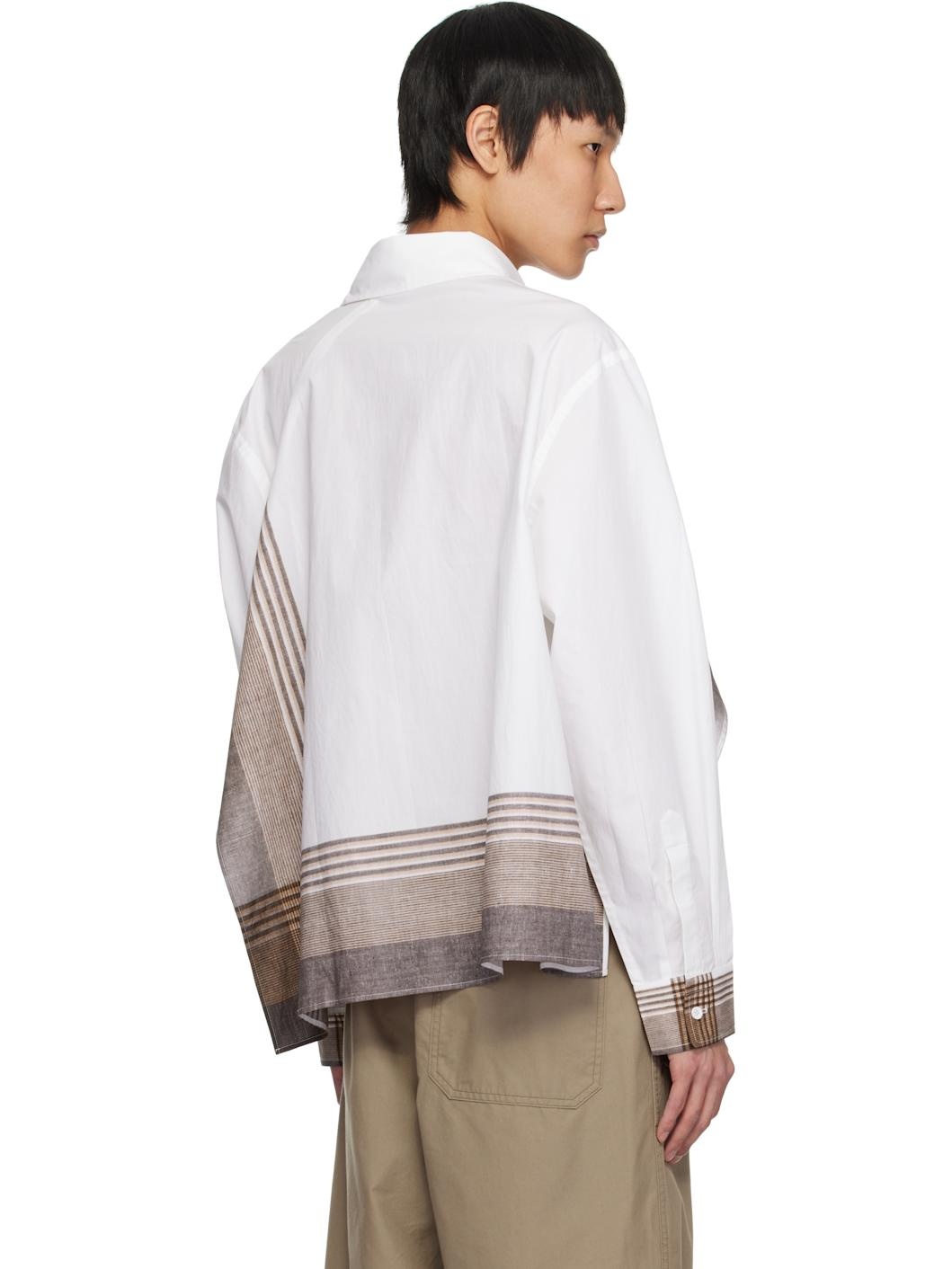 White Long Sleeve Handkerchief Shirt - 3