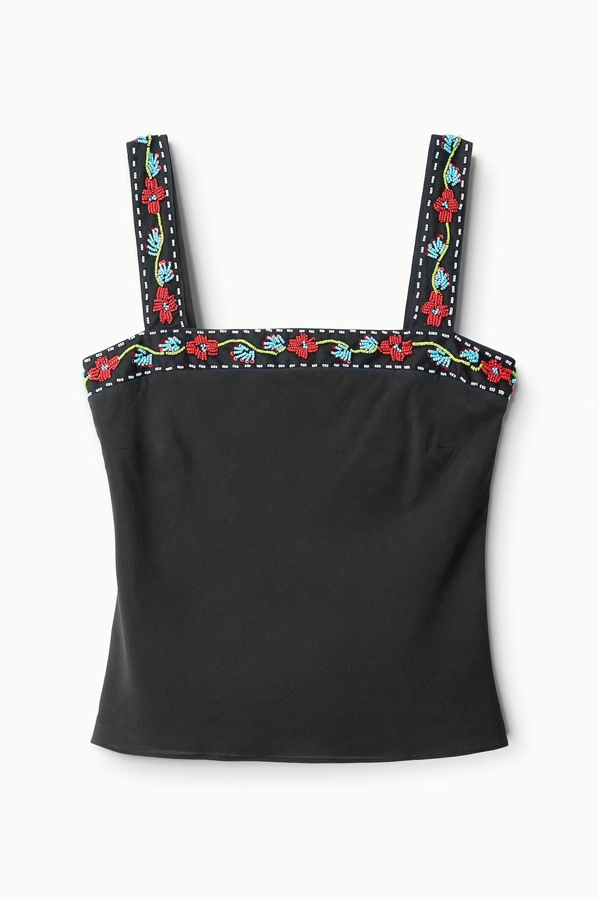 STAUD VERONICA SILK TOP BLACK - 1