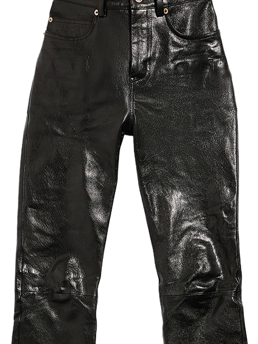 flared leather trousers - 2