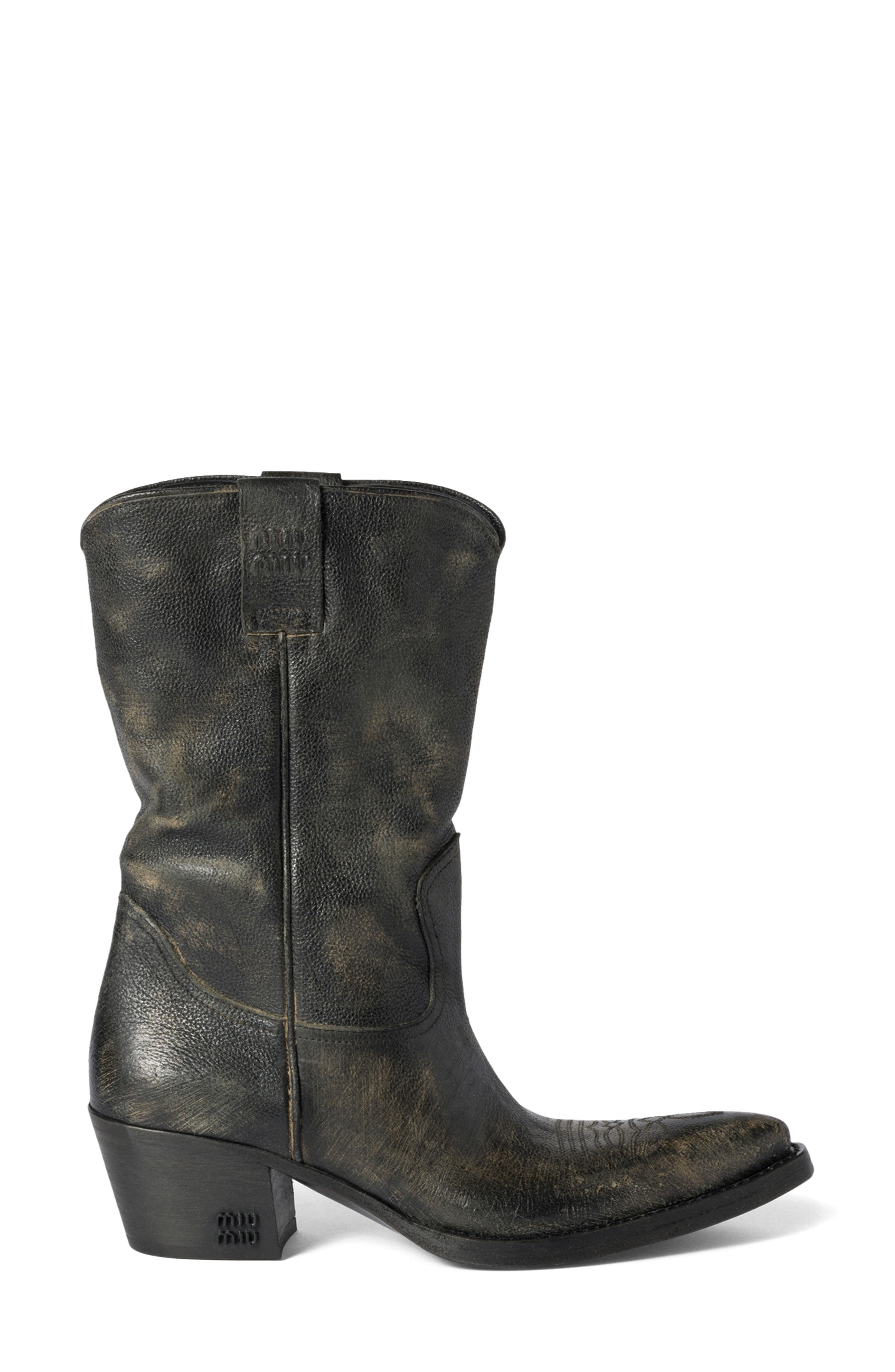 Miu Miu Cowboy Boot in Nero at Nordstrom - 2