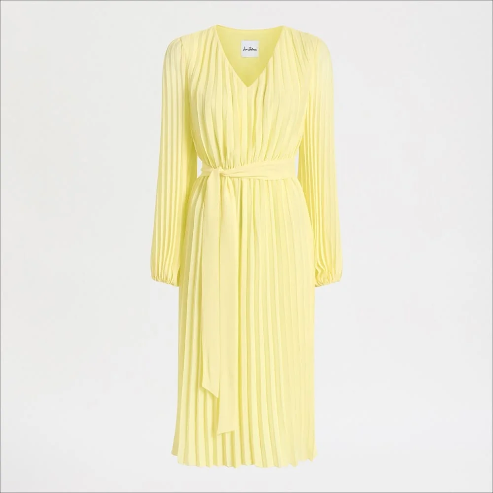 Long Sleeve Plisse Maxi Dress - 1