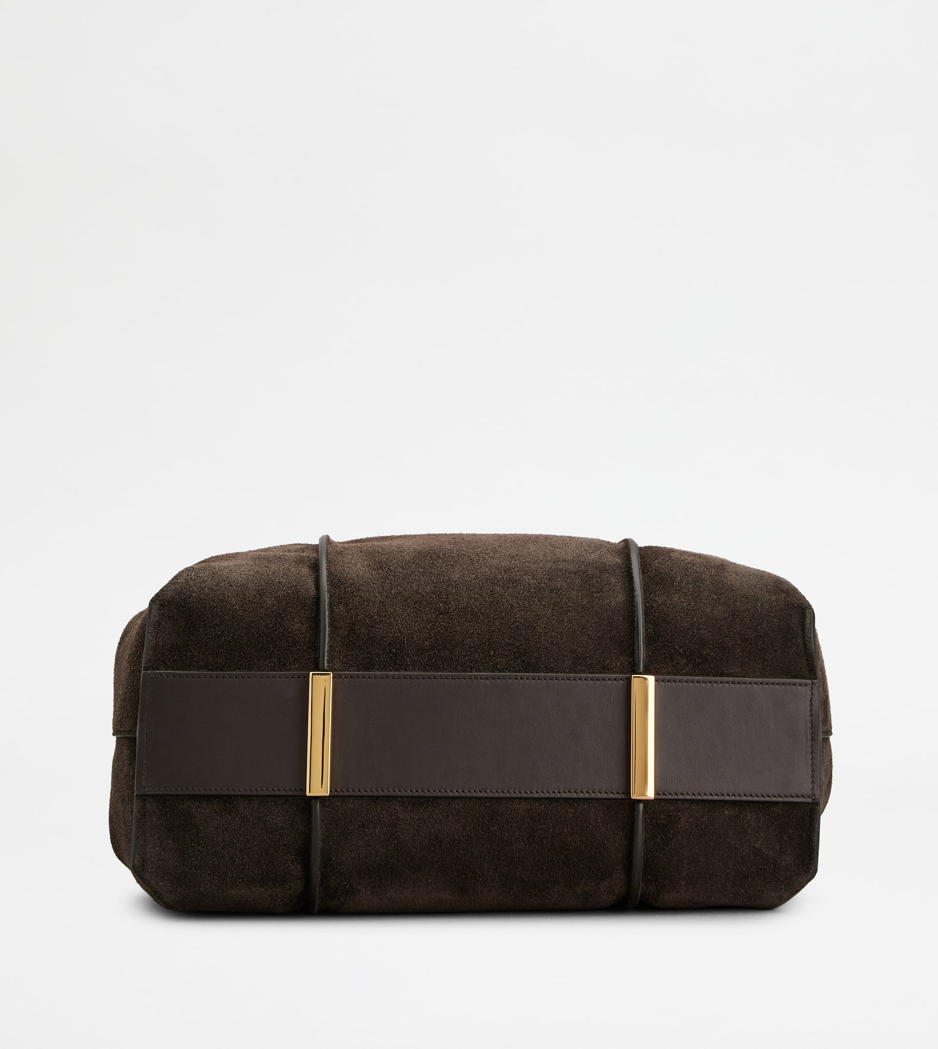 T TIMELESS SHOPPING BAG IN SUEDE MEDIUM - BROWN - 3