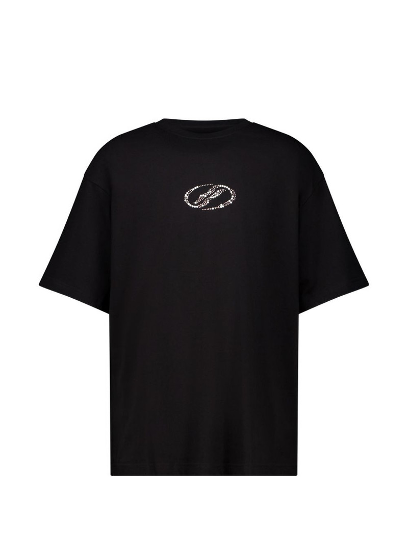 rhinestone-embellished T-shirt 1