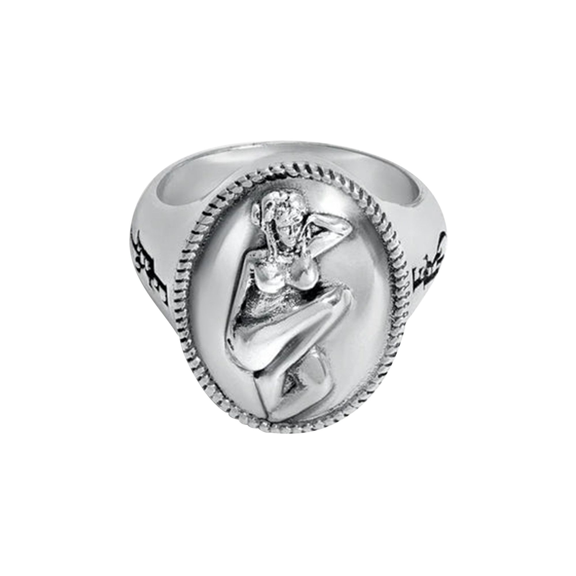 Enfants Riches Déprimés Pin Up Girl Cameo Ring 'Silver' - 1