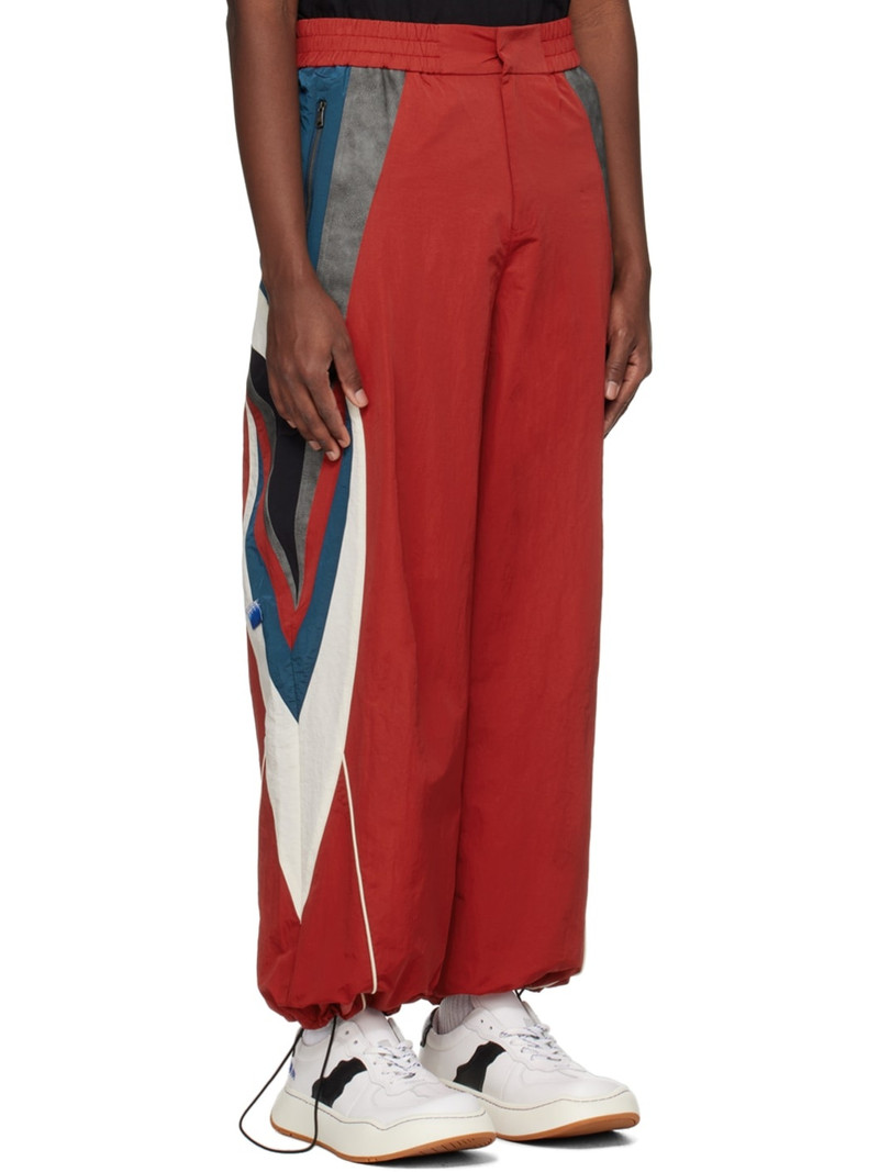 Red Paneled Track Pants 2
