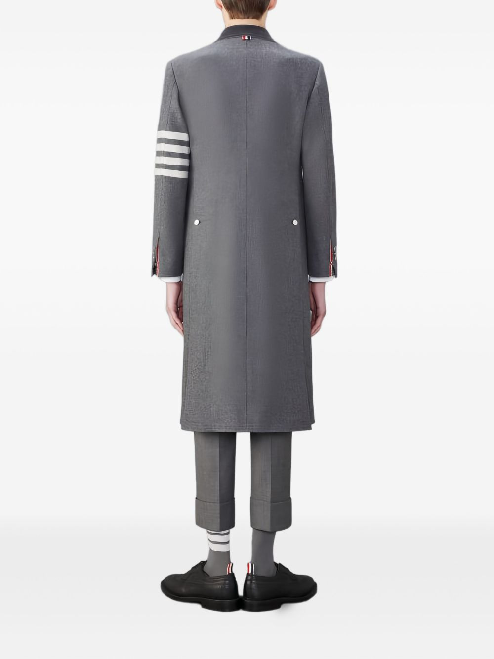 four-bar single-breasted coat - 2