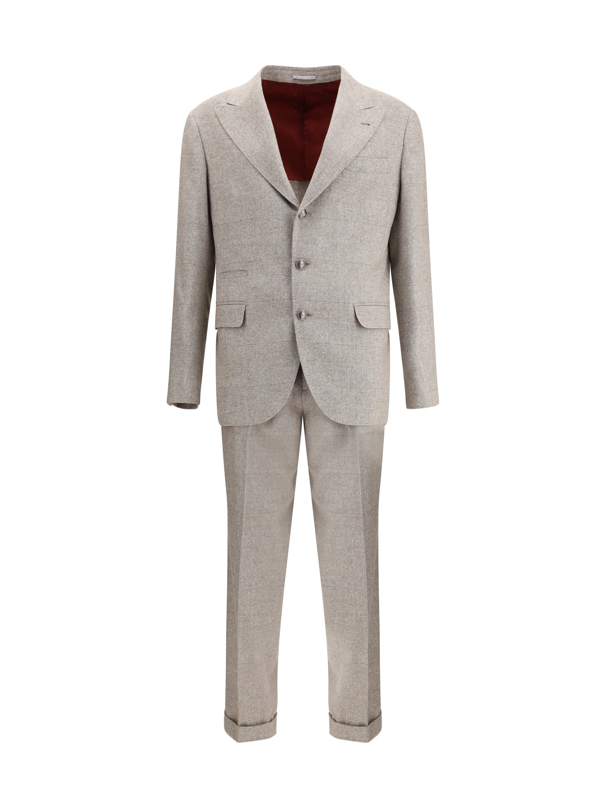 Brunello Cucinelli Men Silk And Wool Suit - 1