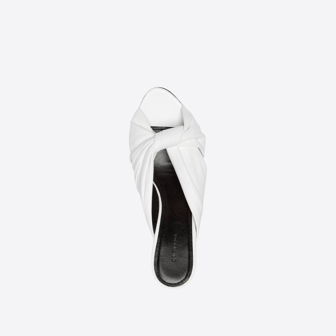Women's Drapy 80mm Mule in White - 4