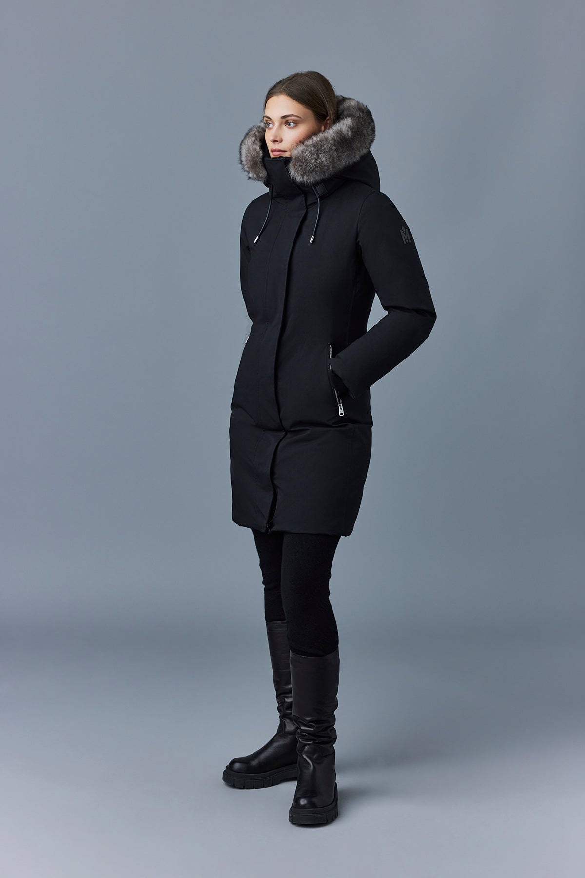 SHILOH 2-in-1 fitted down coat with removable bib and sheepskin - 3