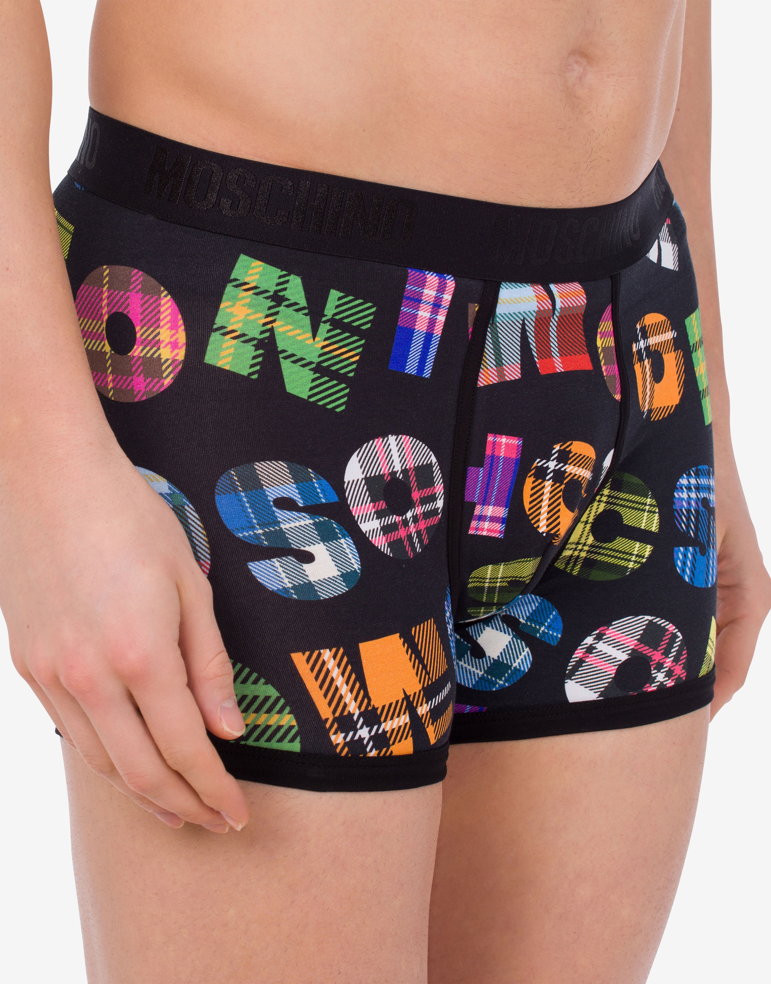 CHECK LETTERS STRETCH JERSEY BOXERS - 4