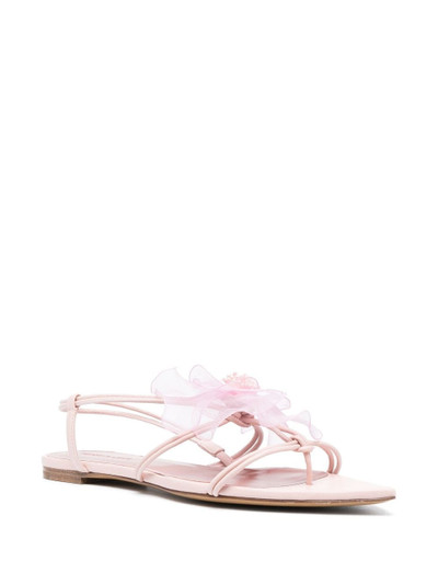 NENSI DOJAKA faux-flower leather sandals outlook