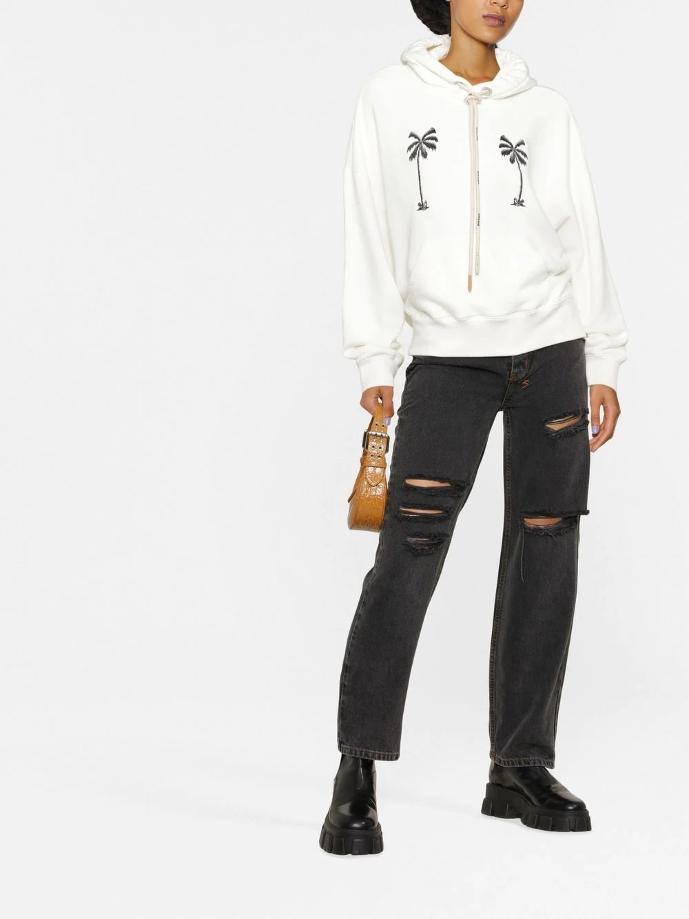 graphic-print cotton hoodie - 2