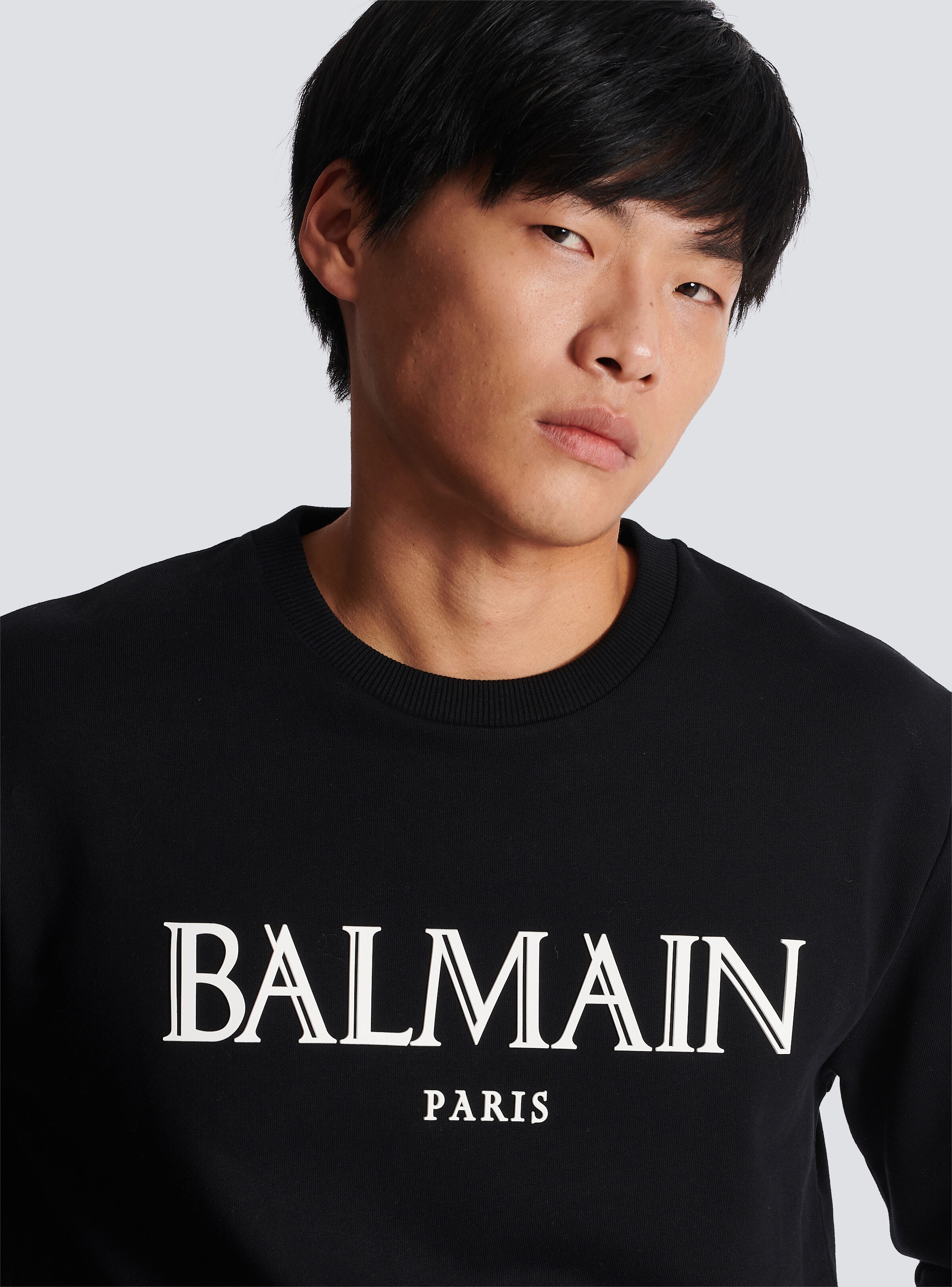 Sweatshirt with rubber Roman Balmain logo - 7