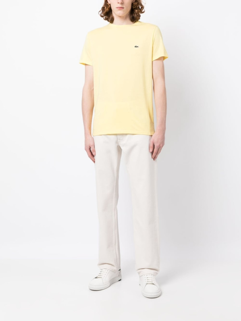LACOSTE logo-patch cotton T-shirt outlook