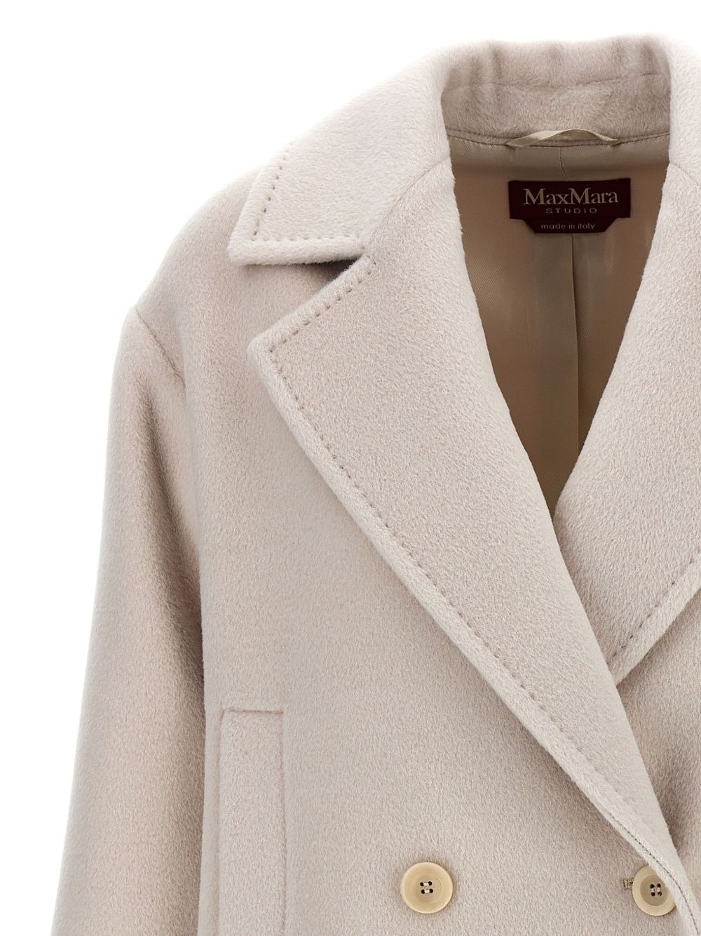 alpaca-virgin wool blend double-breasted coat - 3