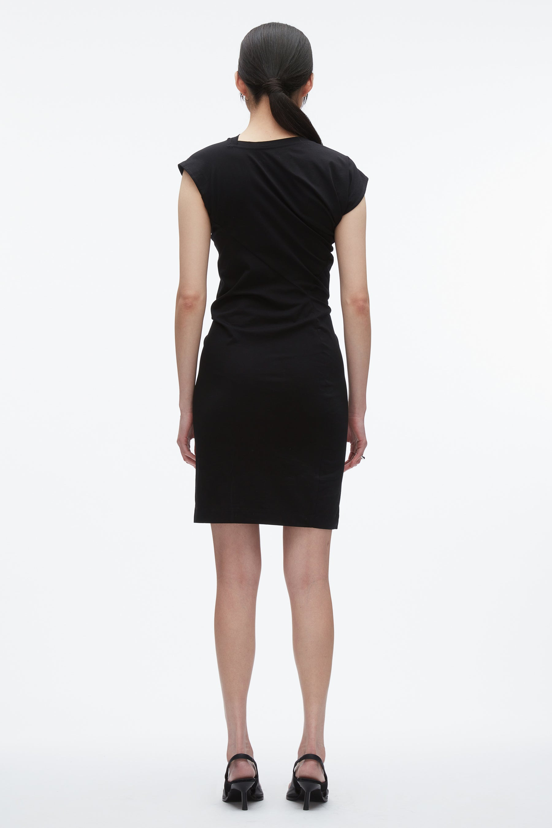 Draped T-Shirt Dress - 4