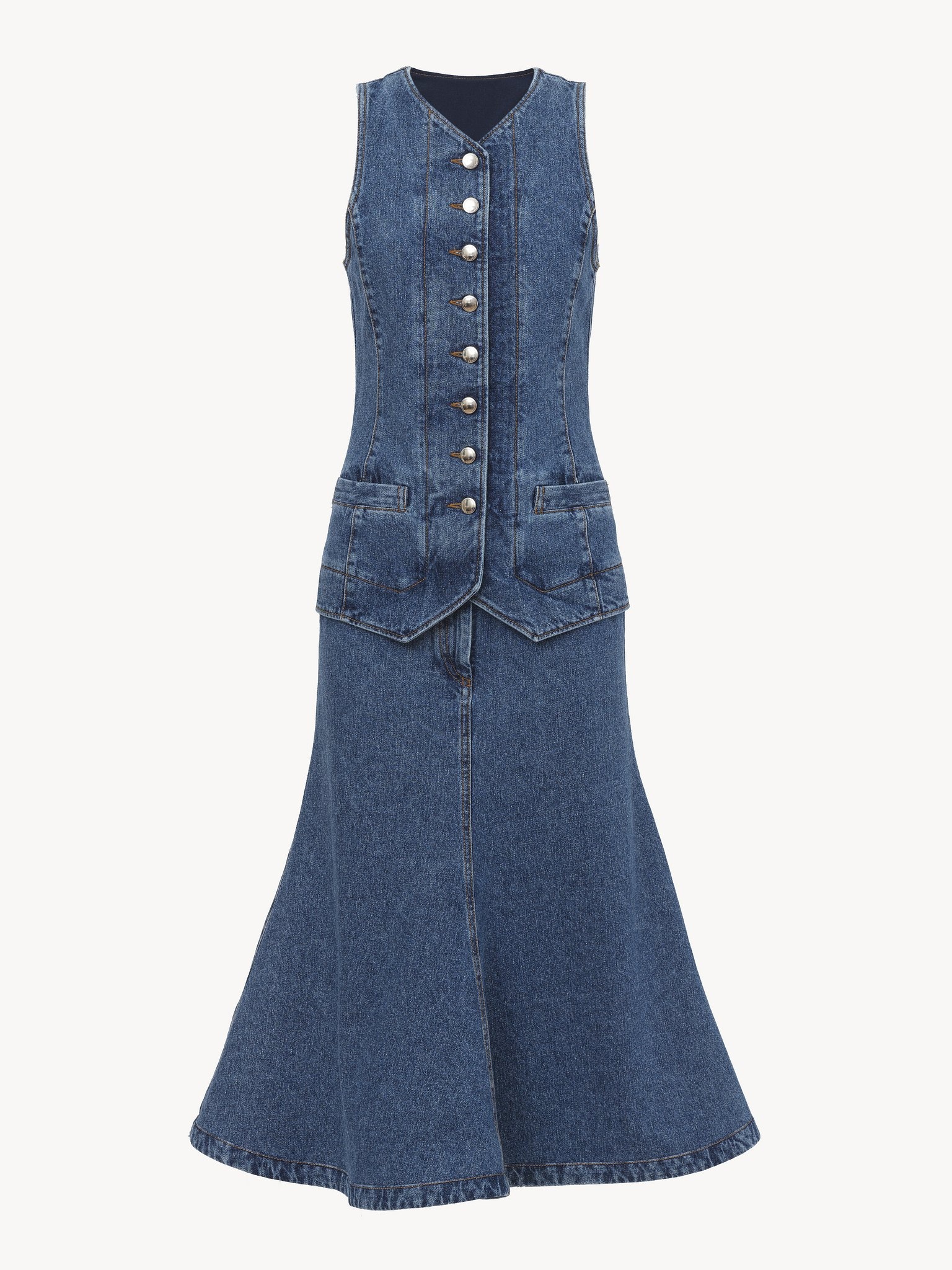 DENIM MIDI DRESS - 3