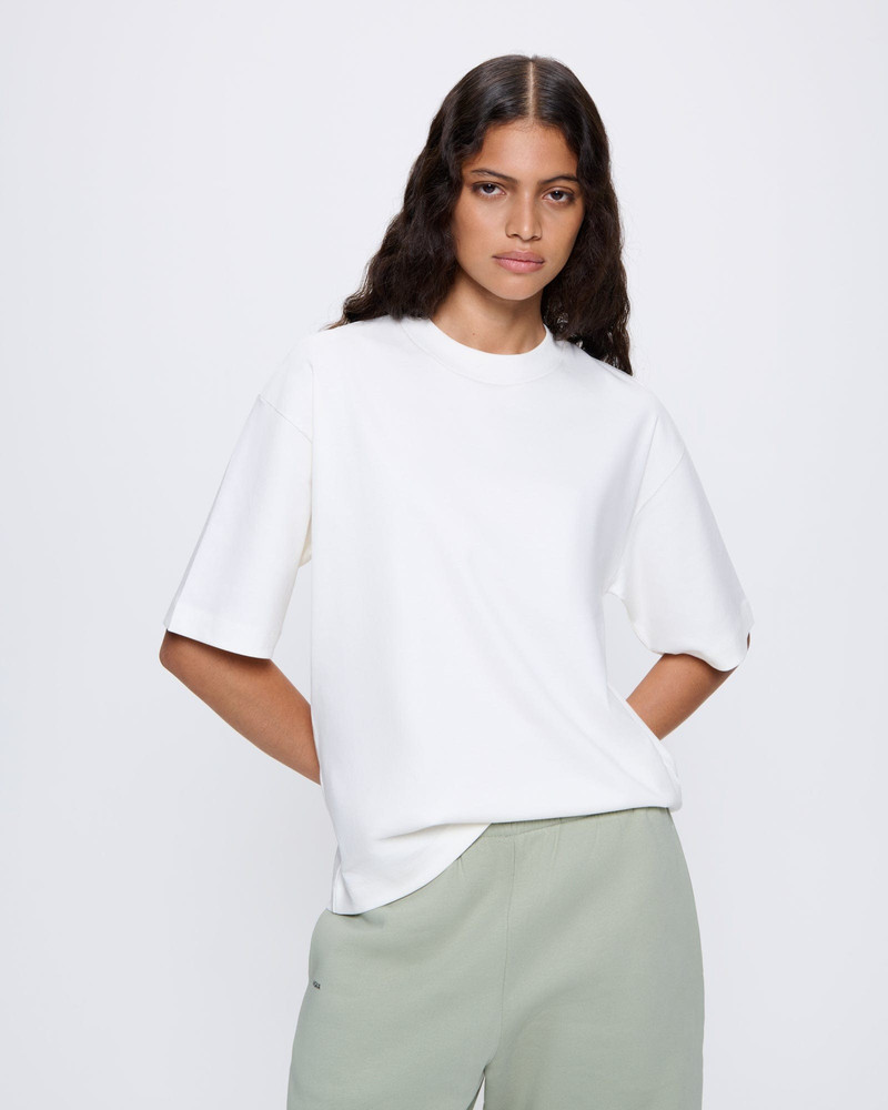 PANGAIA Womens DNA Oversized T-Shirt - Off-White outlook