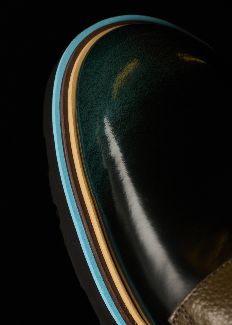 Paul Smith Green High-Shine 'Ras' Shoes outlook