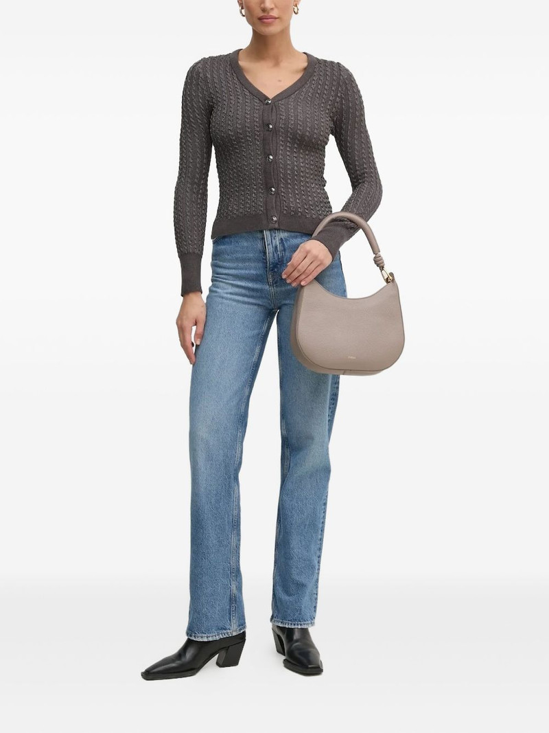 GUESS USA cable-knit v-neck cardigan outlook