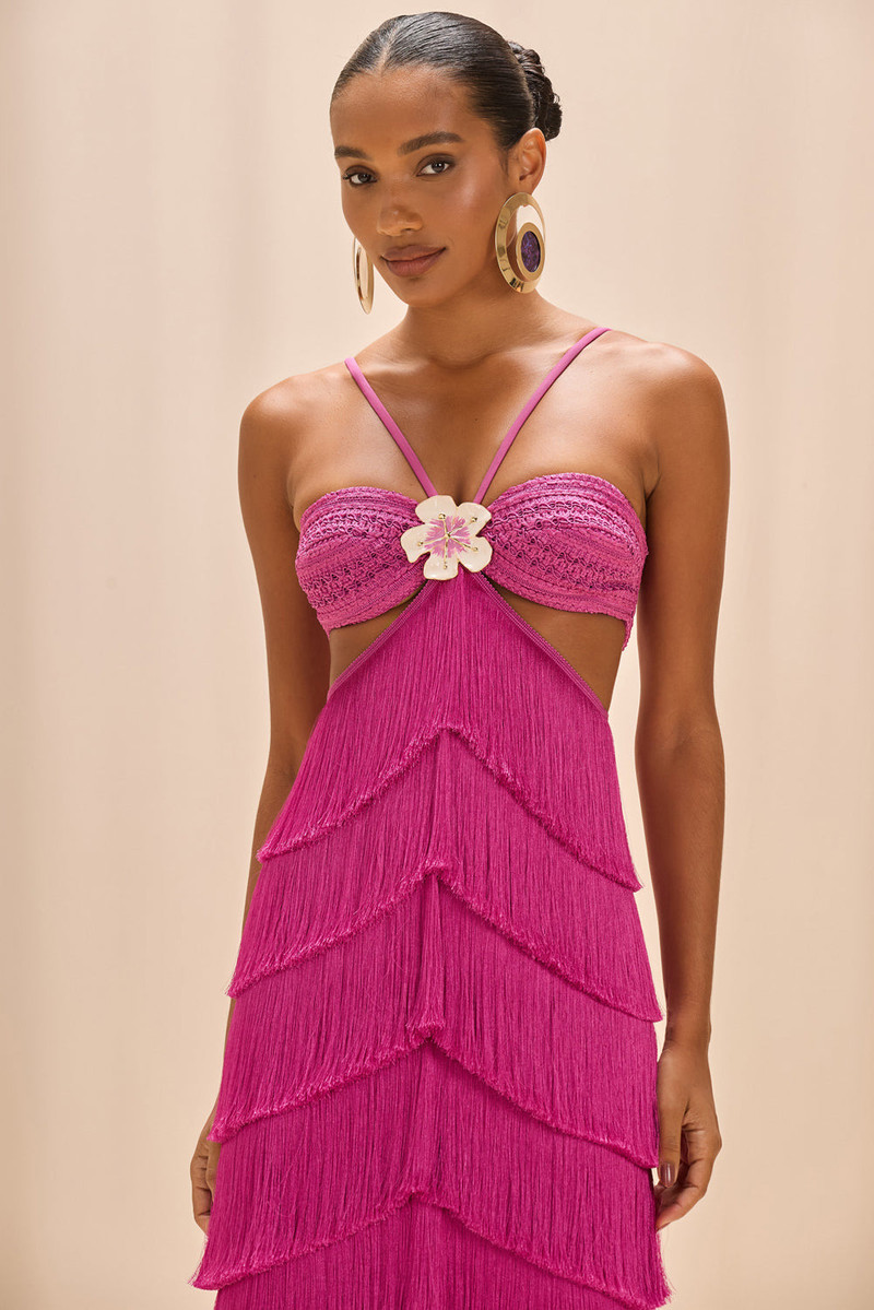 PatBO LYA FRINGE MIDI DRESS outlook