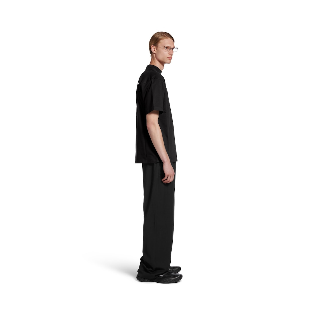 New Balenciaga Back T-shirt Medium Fit in Black - 4