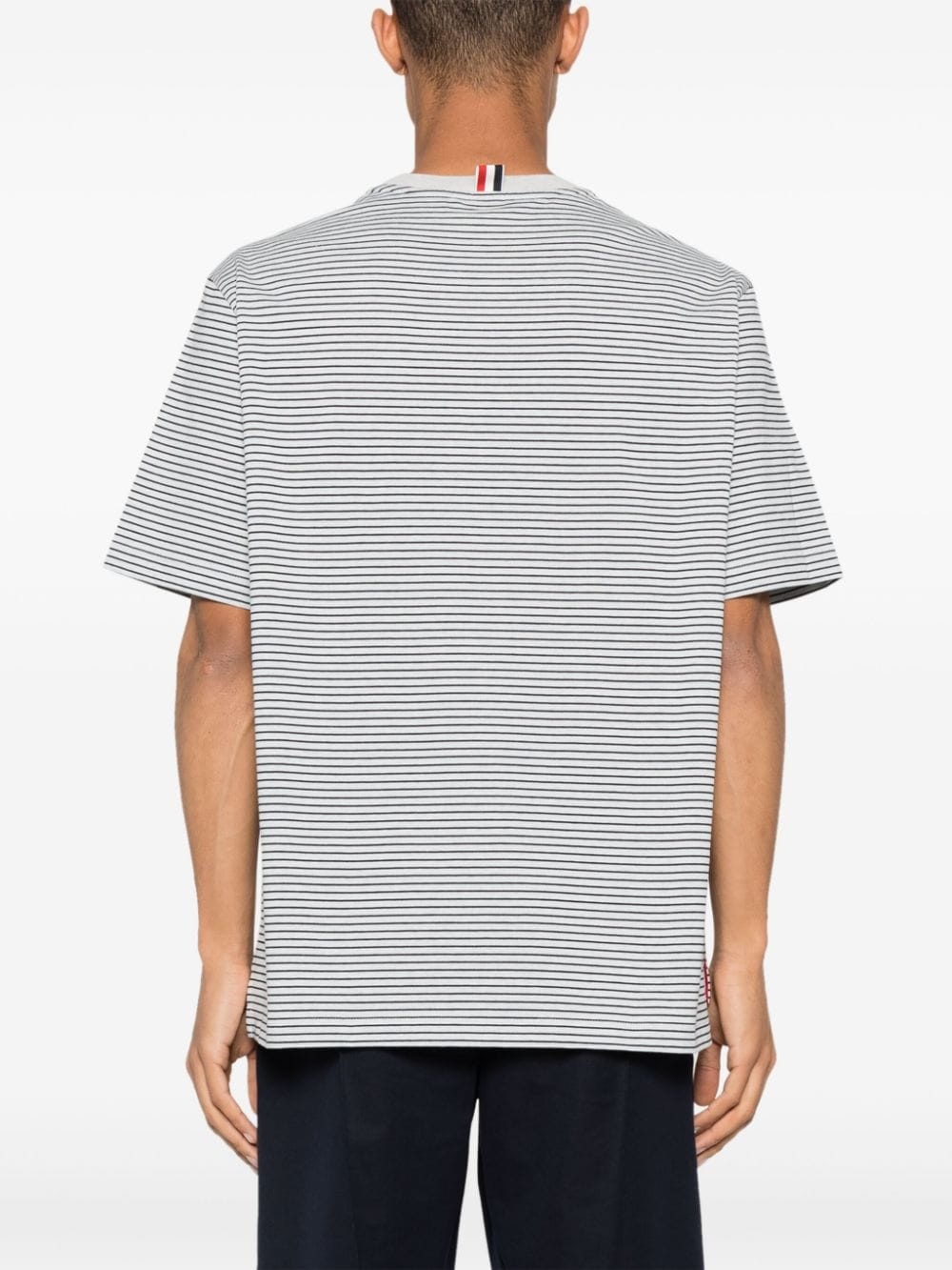 logo-patch striped T-shirt - 4