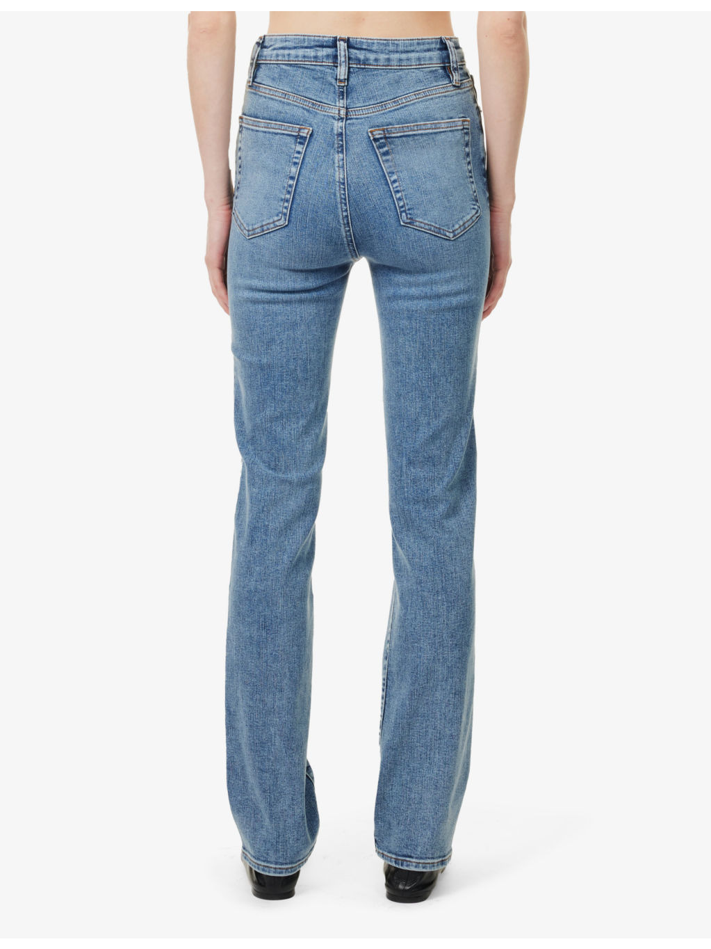 The Pencil Five-Pockets Straight-Leg High-Rise Stretch-Denim Blend Jeans - 4