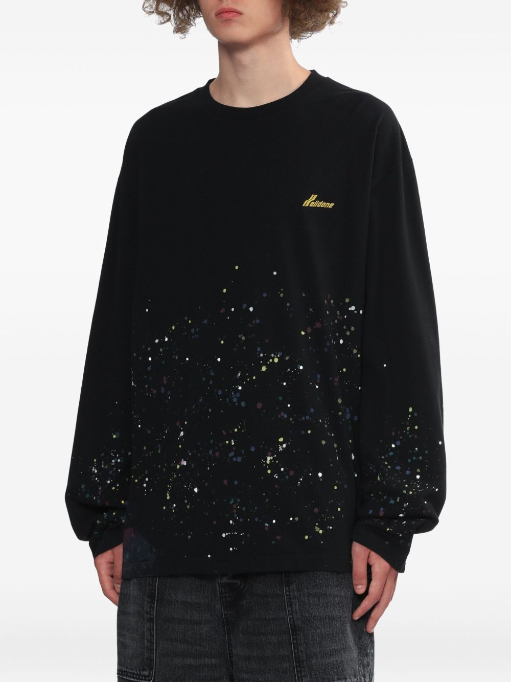 paint-splatter long-sleeved T-shirt - 3