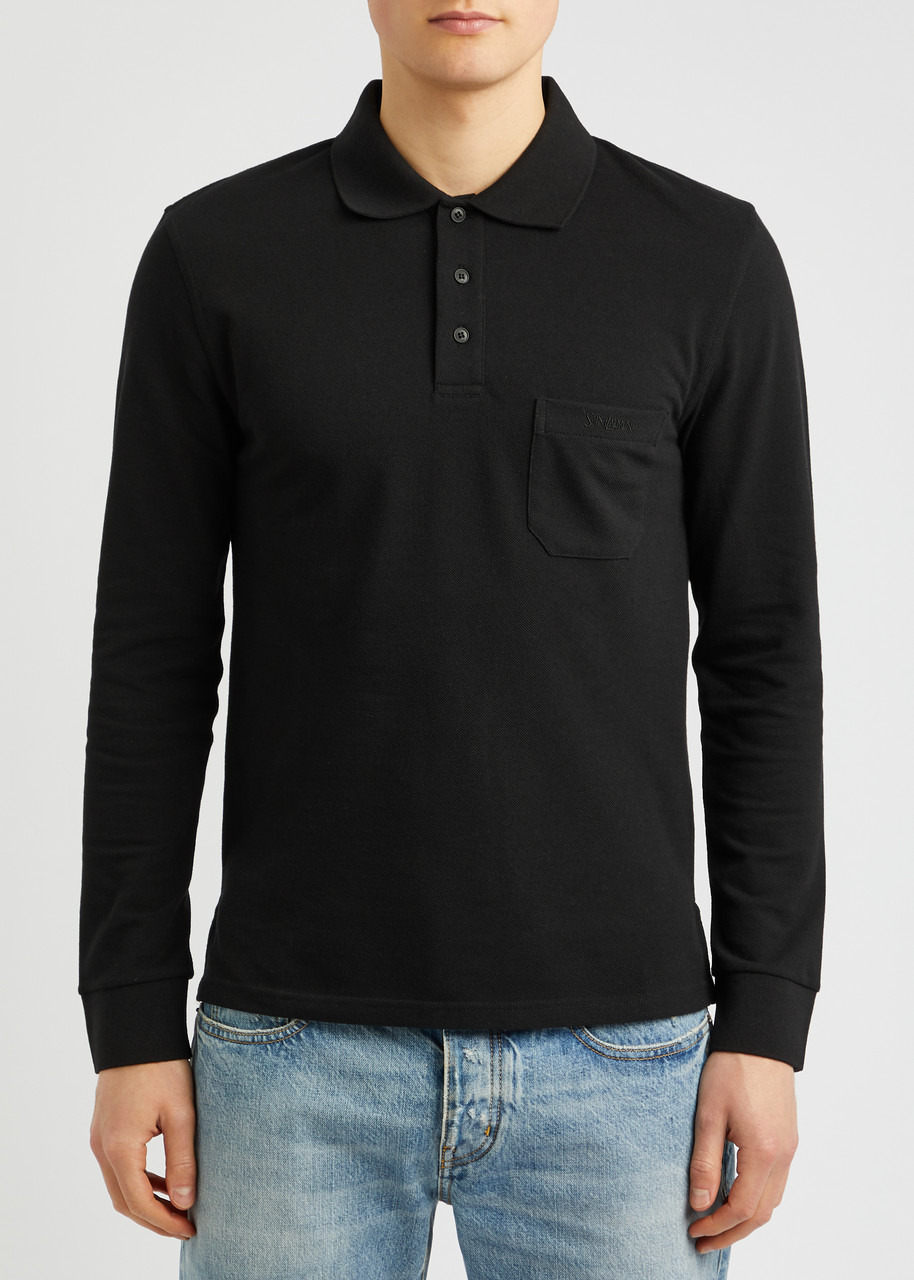 Logo piqué cotton-blend polo shirt - 2