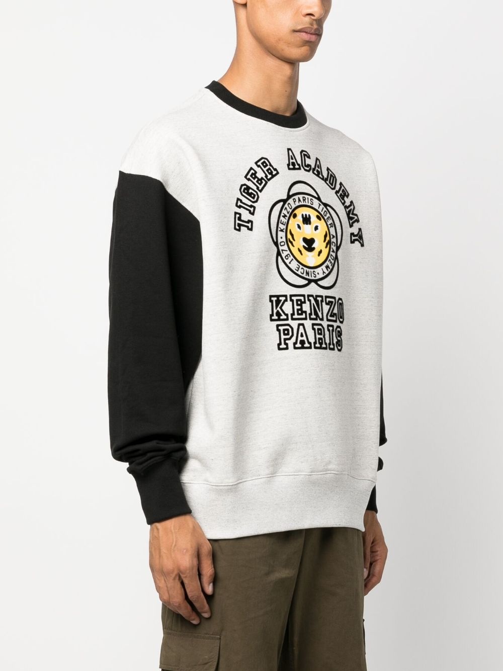 logo-print cotton sweatshirt - 3